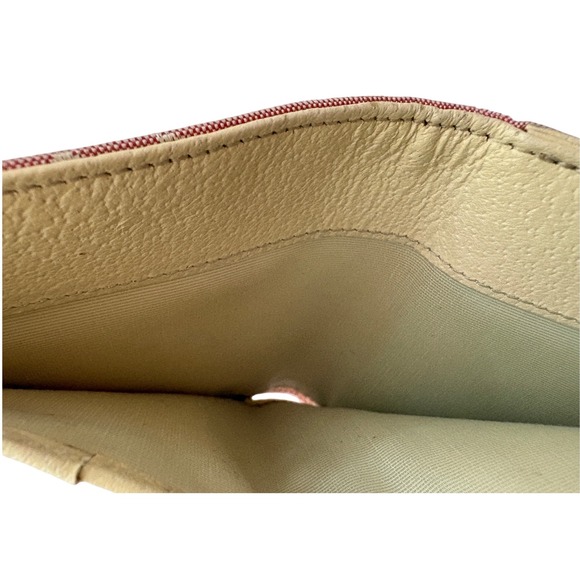 Bvlgari Canvas Leather Tri Fold Wallet Pink Monogram Snap Closure - Picture 12 of 15